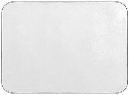 Dish Drying Mat for Kitchen Counter Absorbent Microfiber Dry Dishes Mats Drainer Counter Mat White Drying Dish Pad 16 x 18 Inch for Countertops Decor