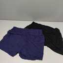 fitglam Women's Maternity Shorts Lounge Sleep Pajama Workout Comfy Stretchy Pregnancy Shorts (XL, A04 Black/Navy)