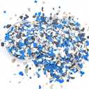 Decorative Color Chips for Epoxy Floor - Paint Chips for Floor Coating (1.1LB, BLUE, 1)