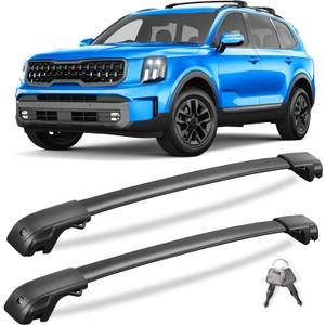 KINGGERI 220lbs Lockable Roof Rack Cross Bars Compatible with Kia Telluride X-PRO X-LINE 2023 2024 2025 with Raised Side Rails, Heavy Duty Aluminum Roof Rails Crossbars Luggage Accessories