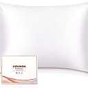 Adubor 100% Silk Pillowcase - Mulberry Silk Pillow Cases, 23 Momme 6A Grade Fibers, Silk Pillow Case for Hair and Skin Health, with Hidden Zipper (Standard 20''26'', White, 1PC)