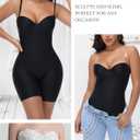 SHAPESHE Strapless Shapewear Bodysuit for Women Compression Tummy Control Seamless Shapewear Full Body Shaper Bodysuit (Black, M)
