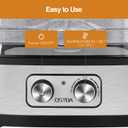 OSTBA Food Dehydrator, Dehydrator for Food and Jerky, Fruits, Herbs, Veggies, Temperature Control Electric Food Dryer Machine, 5 BPA-Free Trays Dishwasher Safe, 240W, Recipe Book Included
