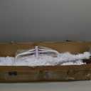 Magshion White Artificial Pencil Christmas Tree 4.5ft Unlit Slim Skinny Xmas Tree with Metal Stand Base and Hinged PVC Branch Tips for Home Office Indoor Outdoor Decoration Holiday Party Decor