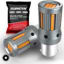 TUINCYN BAU15S PY21W LED Bulb Amber CANBUS Free Turn Signal Lights 1156(150) 12496 7507 2641A Anti Hyper Flash No Error Super Bright Blinker Replacement Bulb with Built-in Load Resistor(Pack of 2)