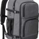 Dinictis Travel Backpack Carry on Flight Approved, Backpack Suitcase for Travel, Personal Item Travel Bag fits 17 inch Laptop- Dark grey