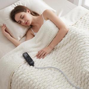 Garvee Heated Weighted Blanket for Adult 20 lbs, 60 x 80 inches, White