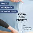 Extra Deep Cal King Sheet Set - 6 Piece Breathable and Cooling Sheets - Hotel Luxury Bedding for Women, Men, Kids & Teens - Easy & Secure Fit - Soft and Wrinkle Free - Extra Deep Pockets - Sky Blue