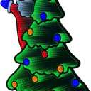 hogardeck Christmas Decorations Indoor, 4 FT Christmas Tree with Santa Infinity Mirror Tunnel Light, 3D Endless Extension Night Light for Home Living Room Party Indoor Outdoor Xmas Decor