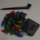 Solar Christmas Tree Lights Outdoor Solar Christmas Lights for Christmas Decorations, 100 LED C6 Strawberry Christmas Fairy Lights for Xmas Tree Garden Yard Patio Arbor Decor(Multicolor, 8 Modes)