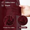 Wedding Arch Draping Fabric, 1 Panel 18FT Burgundy Sheer Backdrop Curtain Chiffon Fabric Drapery Voile Scarf Draping Panels for Wedding Archway Ceremony Curtain Valance Party Decoration