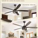 Farmhouse Ceiling Fans with Lights and Remote, 60 Inch Industrial Caged