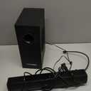 TV Sound Bar Subwoofer Bluetooth, Home Theater Sound Bar System, TV Speakers Sounds Bars Subwoofer, Hdmi(ARC) OPT COAX AUX USB 2.1ch Home Audio TVs/PC/Projector Treble Bass 3 Modes Remote, Black