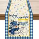 XCHI Hanukkah Snowman Chanukah Menorah Doves Snowflakes Table Runner Table Decoration for Party Home Kitchen Dining Holiday Decor 13x108 Inch