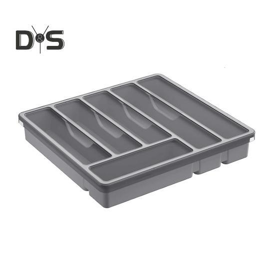 Buy Cutlery Storage Box With Lid, 6 Compartments, Plastic Organizer For Kitchen Drawer And Countertop, BPA-Free Utensil Holder Case For Spoons And Forks | Joom