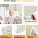 LazBlinds Cordless Cellular Shades, Light Filtering Honeycomb Shades for Home, Thermal Insulation Noise Reduction Blinds for Windows, 30'' W x 64'' H, Cream