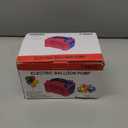 IDAODAN Electric Balloon Pump, Portable Electric Balloon Blower Machine Balloon Air Pump Dual Nozzle Rose Red 110V 600W Balloon Inflator for Party Decorations