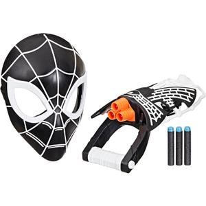 Spider-Man Marvel Symbiote Tri-Shot Blaster & Mask, Role Play Gauntlet & Mask for Costume Additions, Super Hero Toys for Kids Ages 5+
