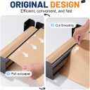 Perkhomy 18 Inch Paper Roll Dispenser and Cutter - Heavy-Duty Wall Mountable, Non Slip Tabletop - Kraft, Freezer, Butcher Paper - Up to 300ft Rolls (Black, 18 Inch)