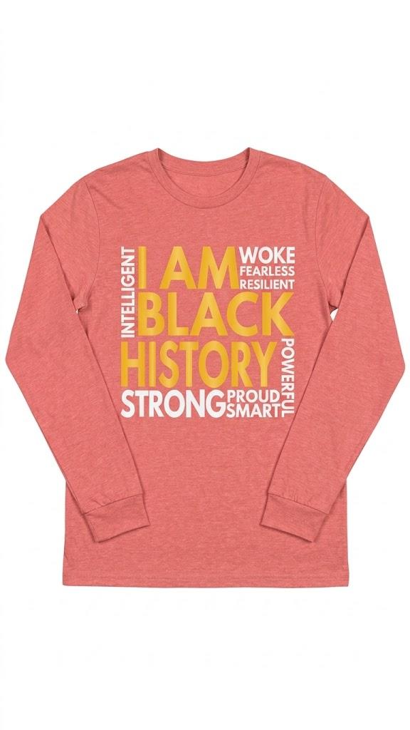 Black History Strong African American I Am Black History Long Sleeve T-Shirt, Pink
