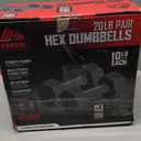 RBX 10 lbs Hex Dumbbell Set, Anti-Roll Weight Design, Easy-Grip Vinyl Coated, Compact & Portable for Greta, Full Body Strength Training, Durable Construction, Perfect for All Fitness Levels (Gray)