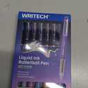 WRITECH Liquid Ink Rollerball Pens: 8ct Assorted Colors Extra Fine Point Tip 0.5mm Roller Ball Rolling Pen for Smooth Writing Coloring Drawing Journaling No Bleed & Smear &Smudge Multi Colored.