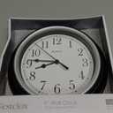 Westclox Quartz Movement Round Wall Clock, Contemporary Analog Design, Battery-Powered for Indoor Use (Black, 9 Inch)