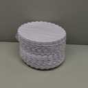 SUT 72-Pack 10.25 Inch White Heavy Duty Plastic Dinner Plates, Disposable Plates, Scallop Plates for Parties, Events, and Occasions