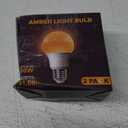 Amber Sleep Light Bulbs, Blue Light Blocking, A19 9W(60 Watt Equivalent) Dim Light Bulbs for Lamp, 1800K Warm Light Bulb, E26 for Healthy Sleep, Bedroom, Kids Room, 2 Pack