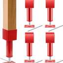 Lasnten 2 Pcs 4.5x4.5 Screw Jack Post 14.5" - 18.5" Height Range 24700 lbs Load Capacity Adjustable Temporary House Jacks for Leveling Flooring Basement Shore Beams Foundation Repair(Red)