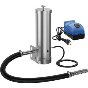 Cold Smoke Generator with Lid & Air Pump, Portable Electric BBQ Smoker, Wood Pellets Outdoor Smoker, Grill Accessory Barbecue Tools for Meat Vegetable, Hot & Cold Smoking, Stainless Steel