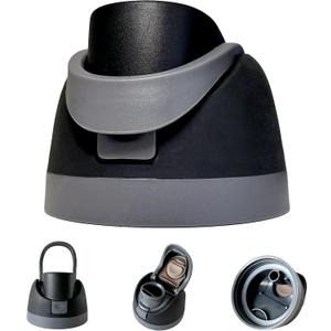 Replacement Lid for Owala FreeSip - Water Bottle Cover, BPA-Free, Leak-Proof, Compatible with 24oz, 32oz, 40oz Stainless Steel & 26oz Clear Tritan Bottles (Black)