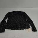 Zeagoo Womens Mesh Long Sleeve Tops Mock Neck Going Out See Through Shirts Sexy Sheer Blouses Clubwear, M