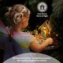 Fairy Garden Kit – 11-Piece Fairy House Set - 7.1" High Fairy House for Outside with Open Door & Solar Light, Fairy & Dog Figurines, Mushrooms & Miniature Accessories – Outdoor Decor Gift