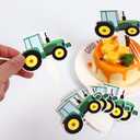 BESTOYARD 42pcs Construction Theme Cupcake Toppers, Excavator Cake Decorations for Construction Themed Party Supplies Boys Birthday Party, Paper Cake Topper Set