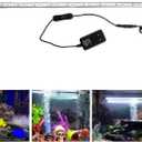 23 inches LED Aquarium Light, 12W Fish Tank Light Underwater Light Submersible Crystal Glass Lights, 9.2ft/2.8m Long Wire Length, White