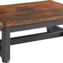 IBUYKE One Step Wooden Step Stools for Adults Kids, Heavy Duty Bedside Step Stool with 500 Lbs Capacity, Non-Slip Stepping Foot Stool for Bedroom Livingroom Bathroom Kitchen, Rustic Brown TBD001H