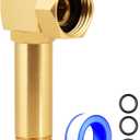 UNWAVER Garden Hose Reel Parts Swivel Elbow Connector Garden Hose Swivel Reel Replacement Fittings Brass Replacement Part Adapter (Extended length 1PCS)