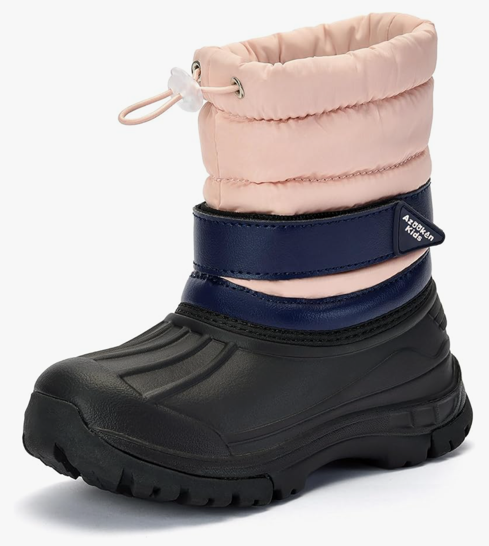 Azooken Kid's Snow Boots Winter Waterproof Slip Resistant Cold Weather Shoes(Little Kid/Big Kid), Size 3