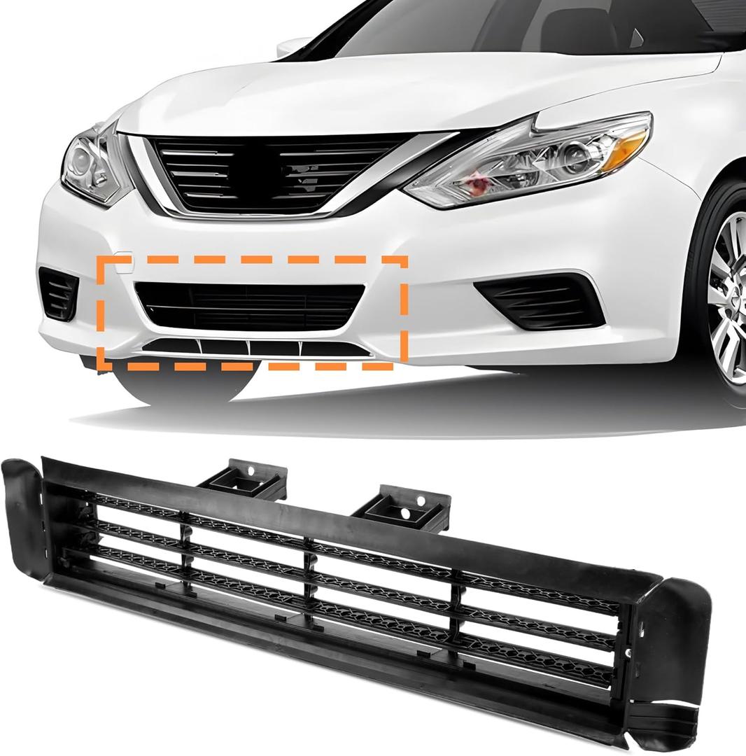 Front Lower Active Radiator Grille Shutter Assembly with Air Actuator Motor for 2016-2018 Nissan Altima, for 2015-2024 Murano Replace 623309HS0A 62330-9HS0A NI1206102