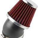 Evermotor Air Cleaner Carburetor Motorcycle Air Filter 37mm 38mm 39mm Perfect for 50cc 70cc 90cc 110cc 125cc 150cc Pit Bike,Moped,ATV,SSR,TTR (Red)