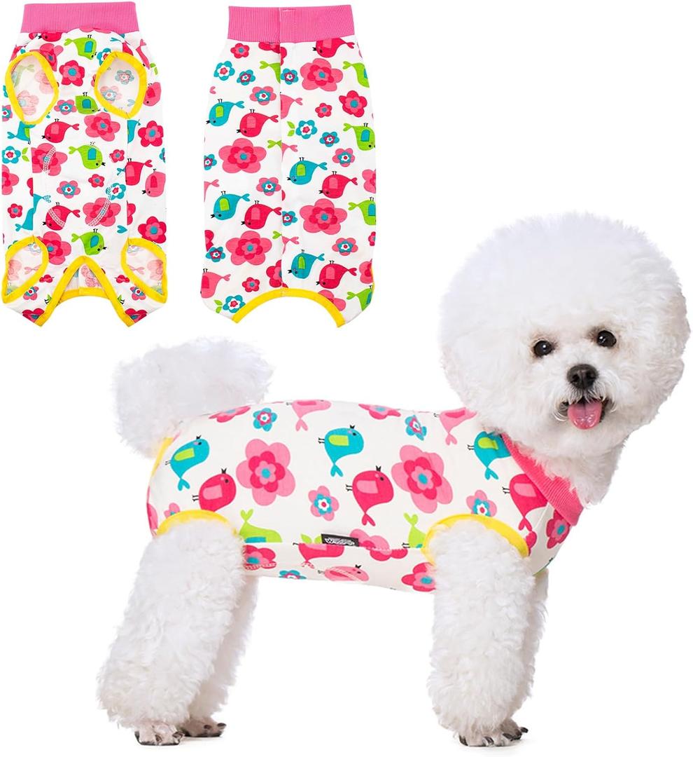 Coppthinktu Recovery Suit for Dogs After Surgery, Dog Onesie Surgery Recovery Suit for Female Spay, Soft Male Surgical Pajamas Bodysuits for Small Medium Puppy to Anti Licking Dog Cone Alternative (X-Large)