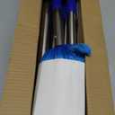 Cobweb Duster with Extension Pole, 8 ft Spider Web Brush for Outdoor House Cleaning, Cob Web Remover for High Ceilings Fans, Medium-Stiff Bristles Round Head, Steel Long Handle, Lightweight Cleaner