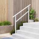 Hand Rails for Outdoor Steps,3-4 Step Railing for Stairs,Adjustable Porch Railing,Hand Rails for Seniors,Outdoor Deck Handrails for Exterior Steps,White