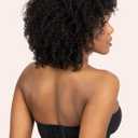 Smart & Sexy Women's Light Lined Strapless Bra (Black, L)