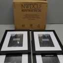 8x10 Wooden Picture Frame Set of 4 (with 5x7 Mat), Solid Wood with Real HD Glass, for Tabletop or Wall Mount, Home Office Photo Frames Collage Wall Dcor, Black