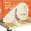 Manual Bread Slicer for Homemade Sourdough Bread, Adjustable Thickness&Evenly Slicing, Hand Crank Bread Slicer with Scale Line and Suction Cup, Serrated Blade Design, Patent:USD105861 (Cream)