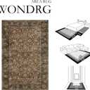 8x10 Rust Red Washable Vintage Area Rug Living Room
