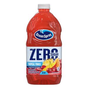 Ocean Spray ZERO Sugar Tropical Punch Juice Drink, Tropical Punch Juice Drink Sweetened with Stevia, 64 Fl Oz Bottle (Pack of 1)
