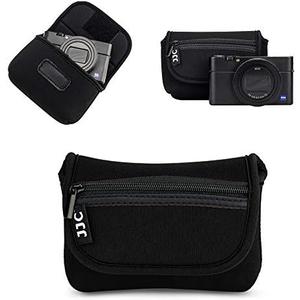 JJC Compact Camera Case Travel Pouch Sleeve for Canon G7X G9X G5X SX740 SX620 Sony ZV-1 II ZV1II ZV1 ZV-1F ZV1F RX100 VII VI VA IV Olympus TG-7 TG-6 TG-5 TG-4 Fuji XP140 XP130 XP90 Ricoh GR III & More